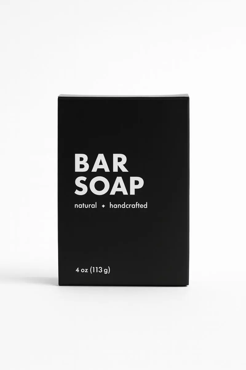 Premium Soap Box Solutions: Half Soap Boxes & Kraft Soap Boxes 4 black soap bar packaging box