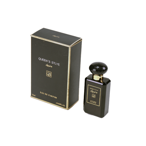 black perfume bottle box with golden borders