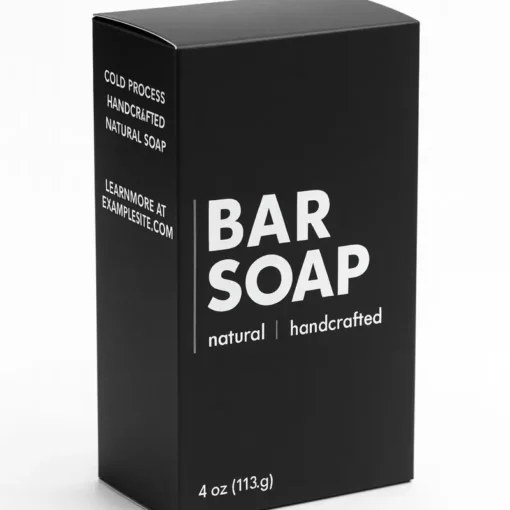 matte black soap packaging box for bar soap