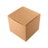 brown kraft cube shaped box tuck top bottom style