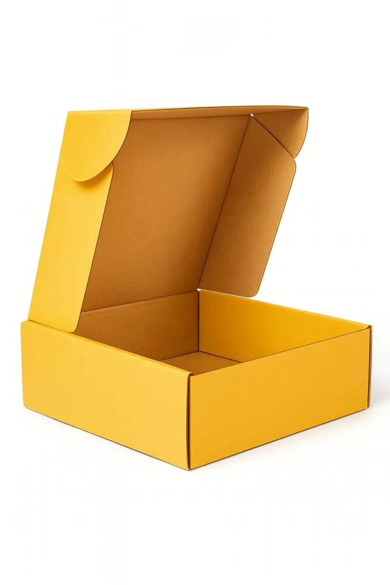 Custom Cardboard Boxes | Personalized & Durable 2 vibrant mustard color cardboard box