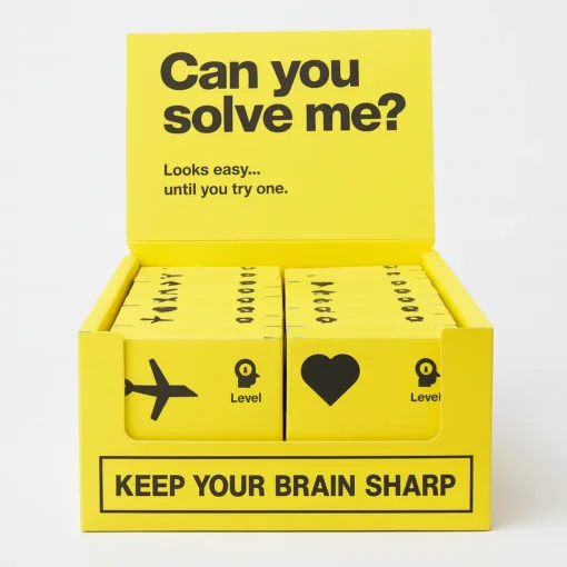 Custom Counter Display Boxes Packaging 6 yellow display box for card game