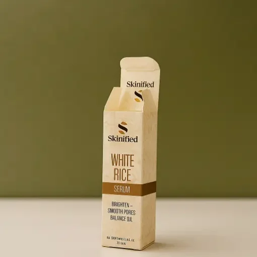 folding carton with texture printing and brown color