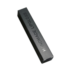 lip gloss box with gloss spot uv lettering