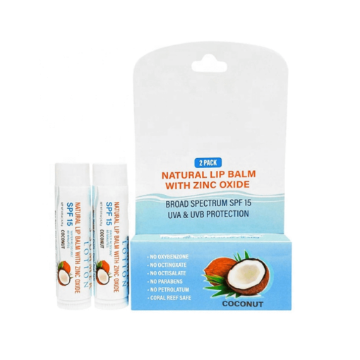 packaging box for 2 lip balm tubes with hang tab