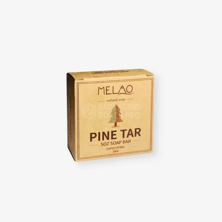 soap box with custom printing on brown kraft paperboard