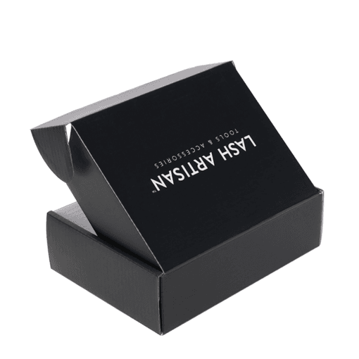 glossy black printed corrugated box
