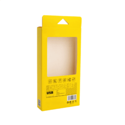window packaging box with hang tab