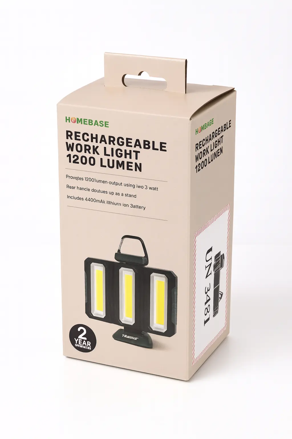 Hang Tab Packaging Boxes 1 hanging retail packaging box in ivory color