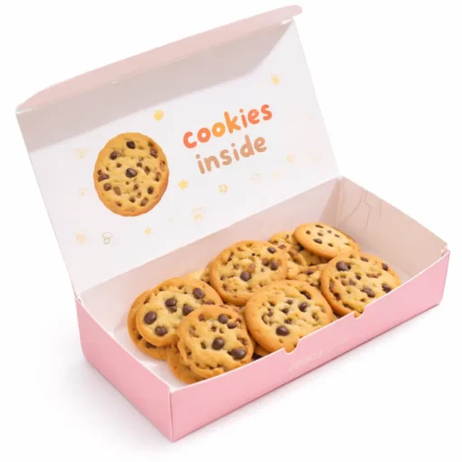 pink tuck top box for cookies