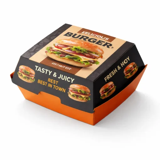 custom printed food packaging boxes for burgers