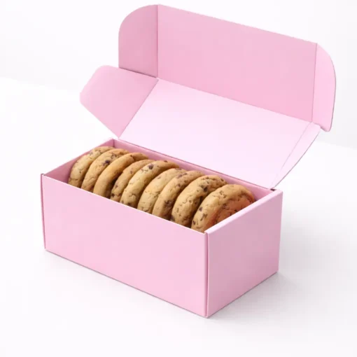 pink cookies mailing box