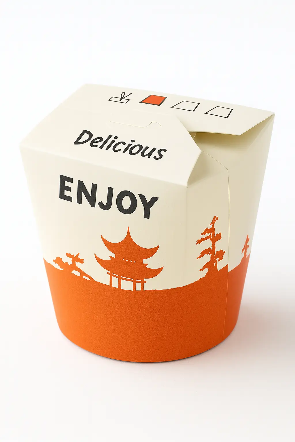 Chinese Take Out Boxes 1 red and black Chinese takeout box