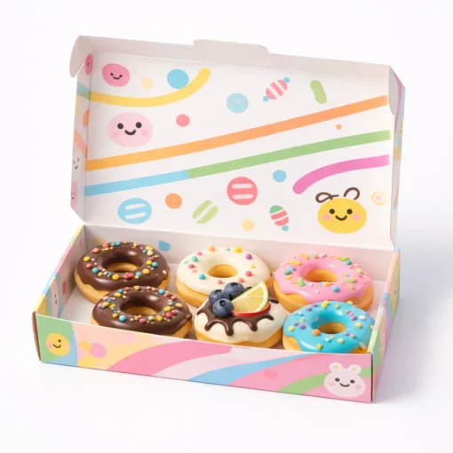 6 pack donut packaging box