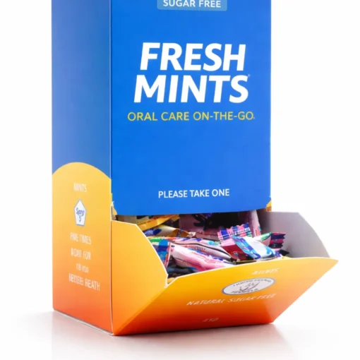 Dispenser Packaging Boxes 5 blue and yellow print on candy dispenser box