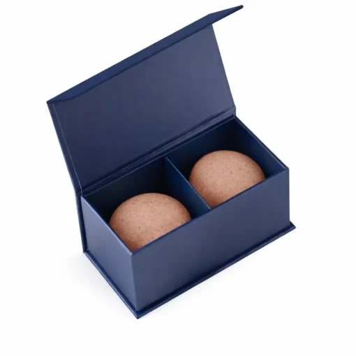 Custom Chocolate Boxes 6 navy blue magnetic box for packing two chocolates