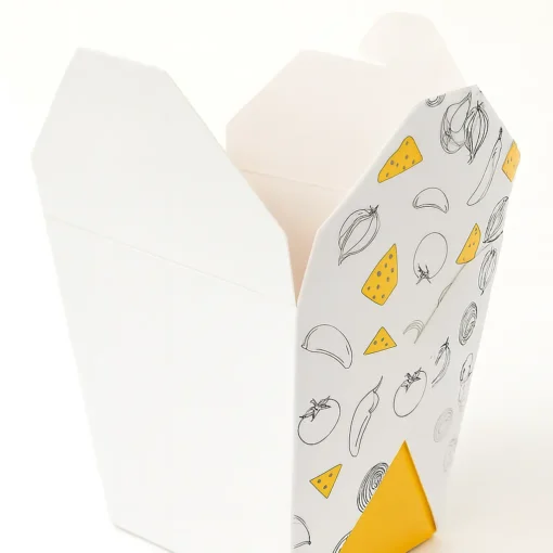 Chinese Take Out Boxes 7 mustard print on Chinese takeout box