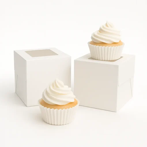 white single cupcake box