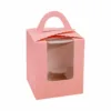 Individual cupcake box with window patch for single cupcakes