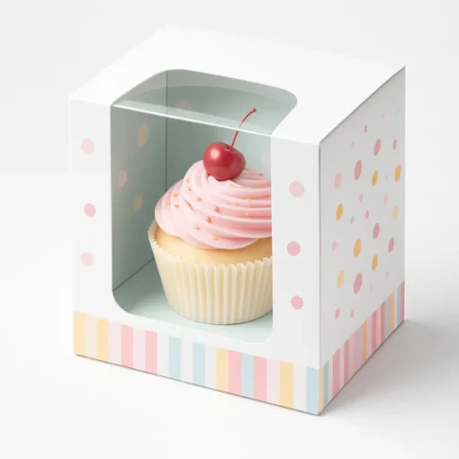 single cupcake box with window