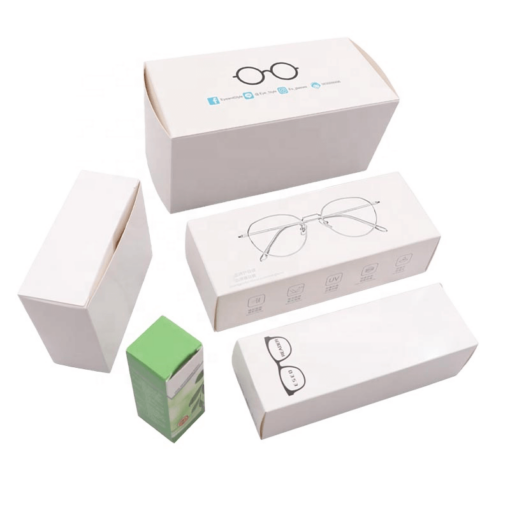 Sunglasses Packaging Boxes with custom logo printed in black