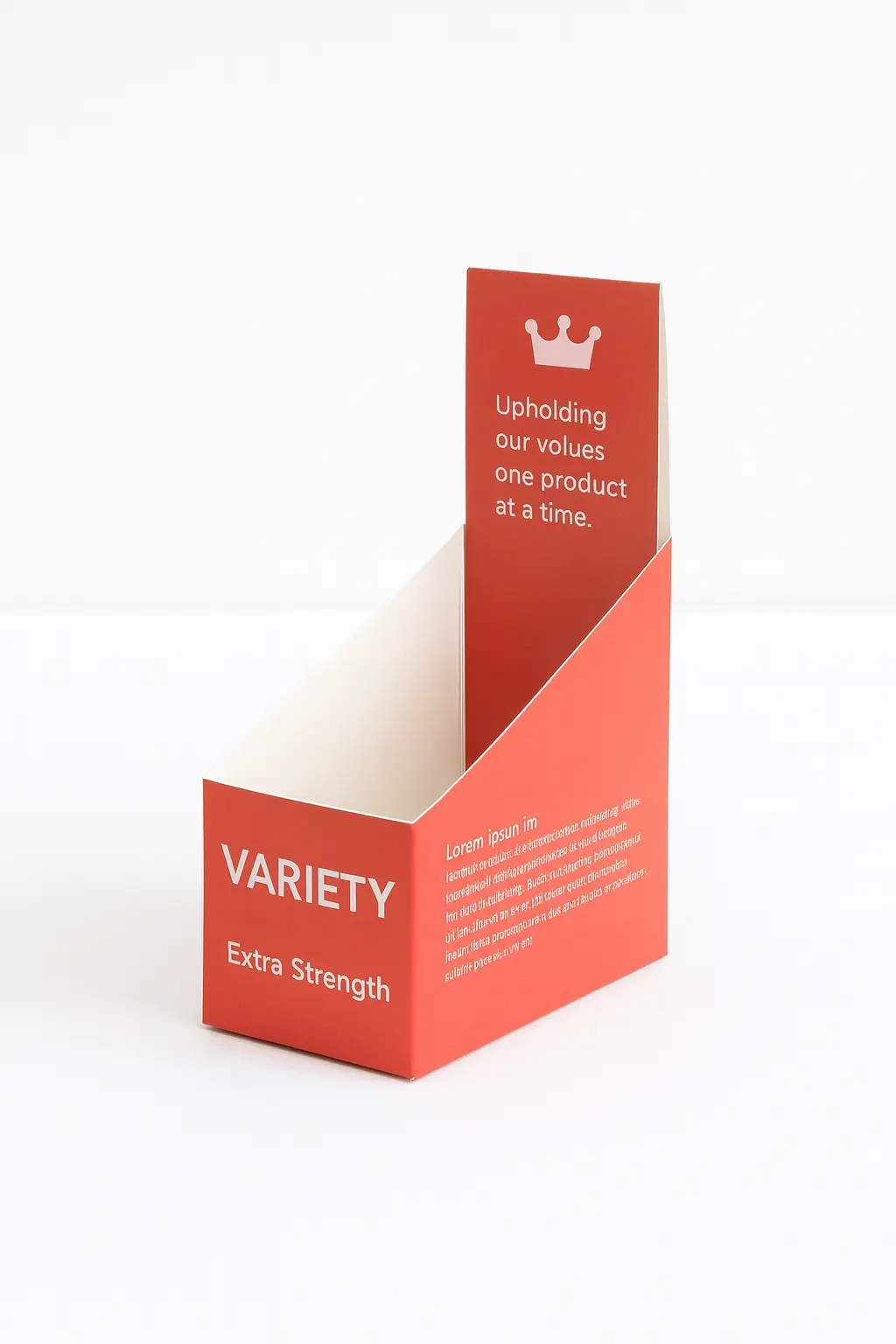 Customizable CBD Display Boxes 2 red stadium cut display box for retail counters