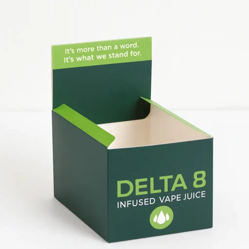 forest green cbd display boxes for retail counters