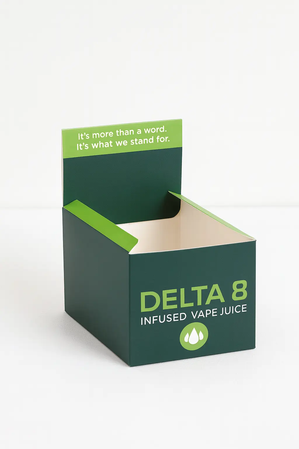 Customizable CBD Display Boxes 1 forest green cbd display boxes for retail counters