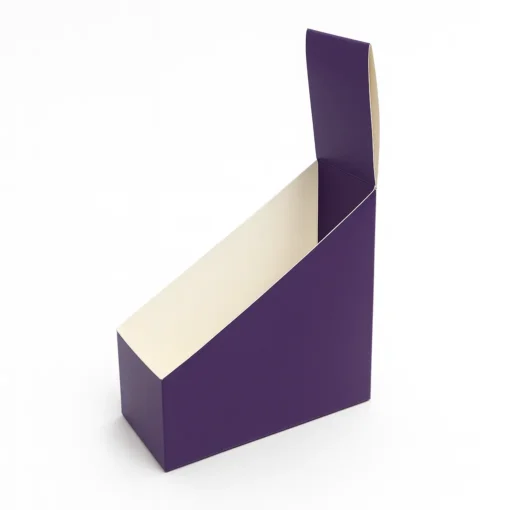 Customizable CBD Display Boxes 7 custom purple printed stadium cut display box