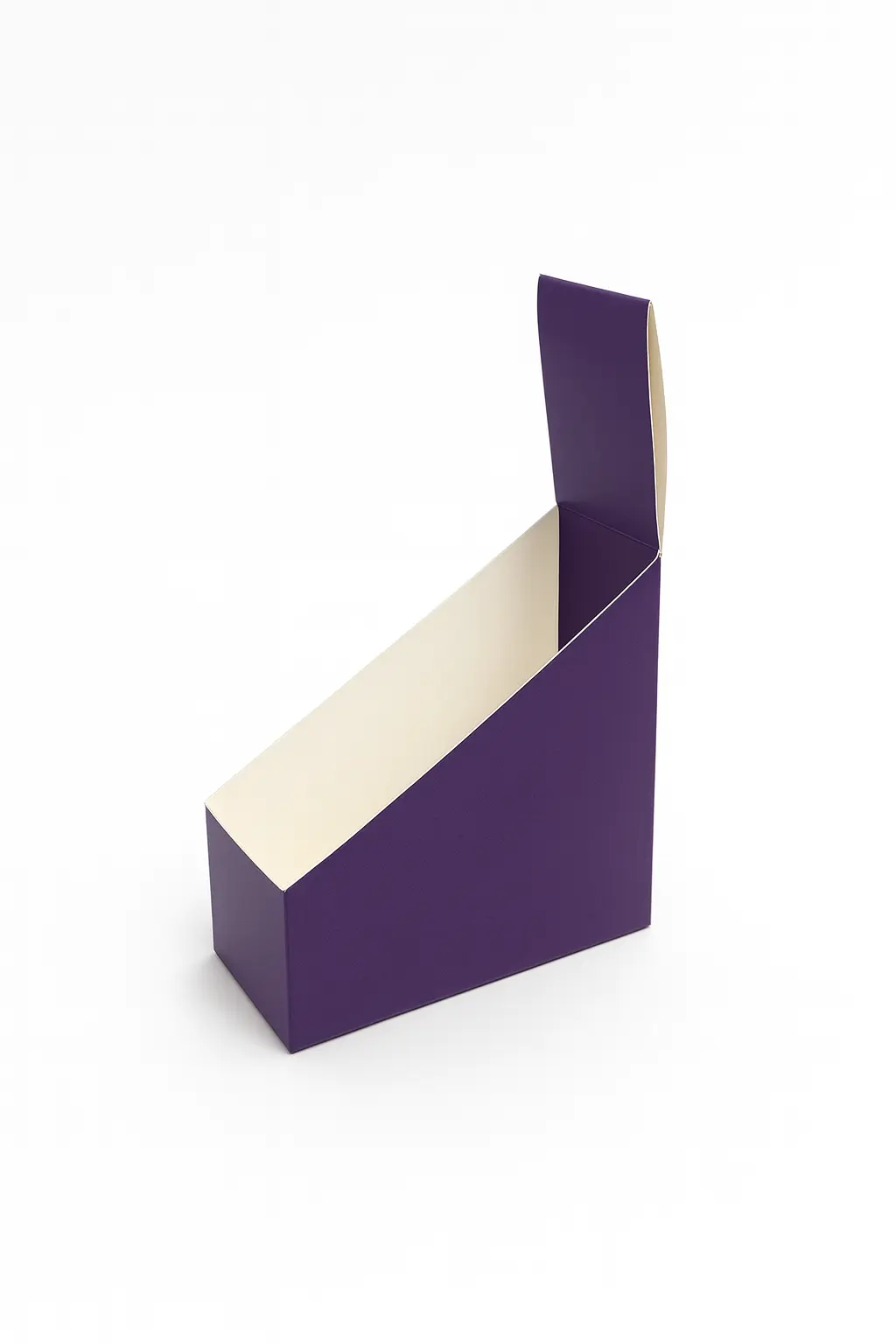 Customizable CBD Display Boxes 4 custom purple printed stadium cut display box