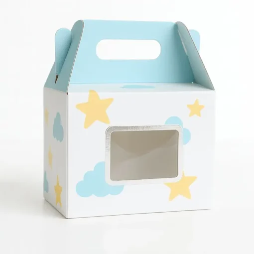 Custom Window Gable Boxes 7 stars print and window on gable box