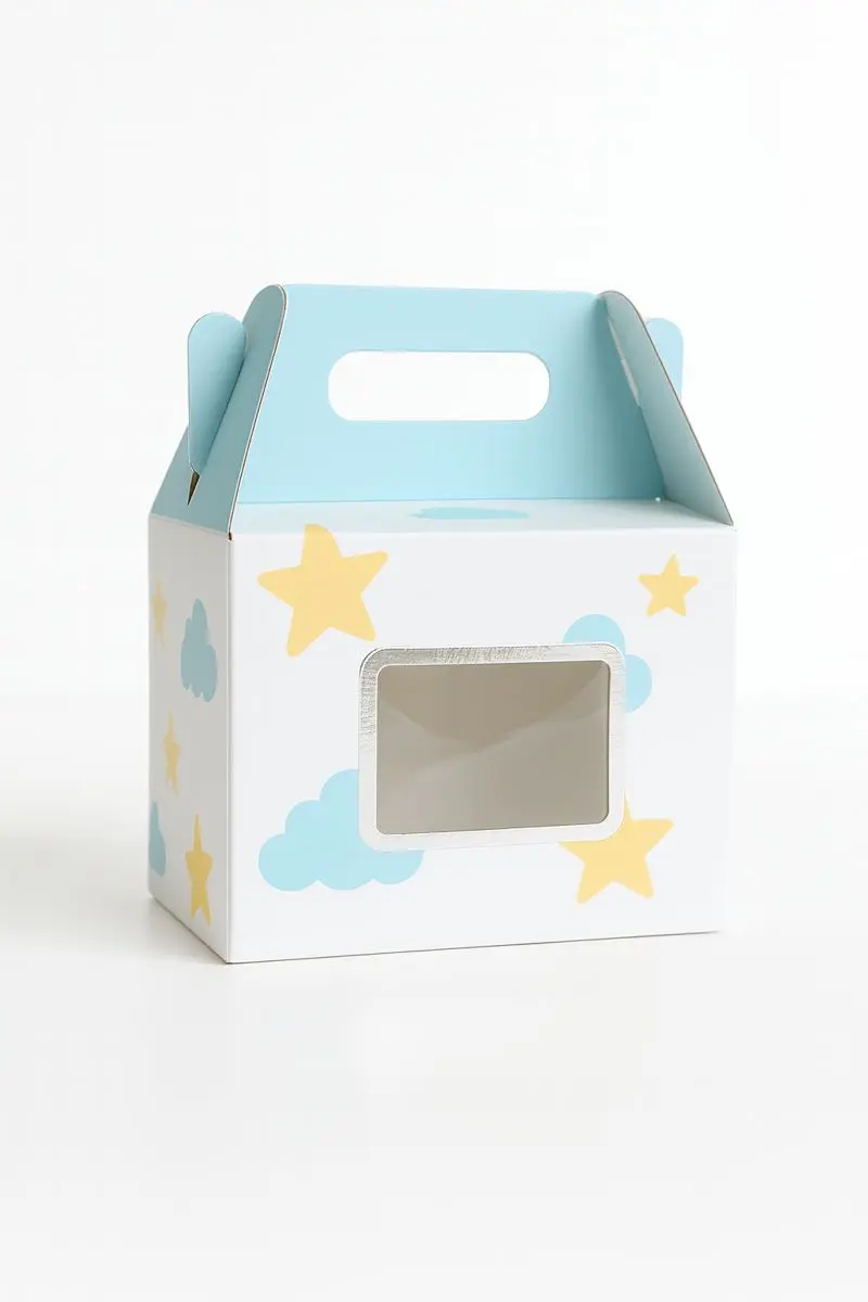 Custom Window Gable Boxes 4 stars print and window on gable box