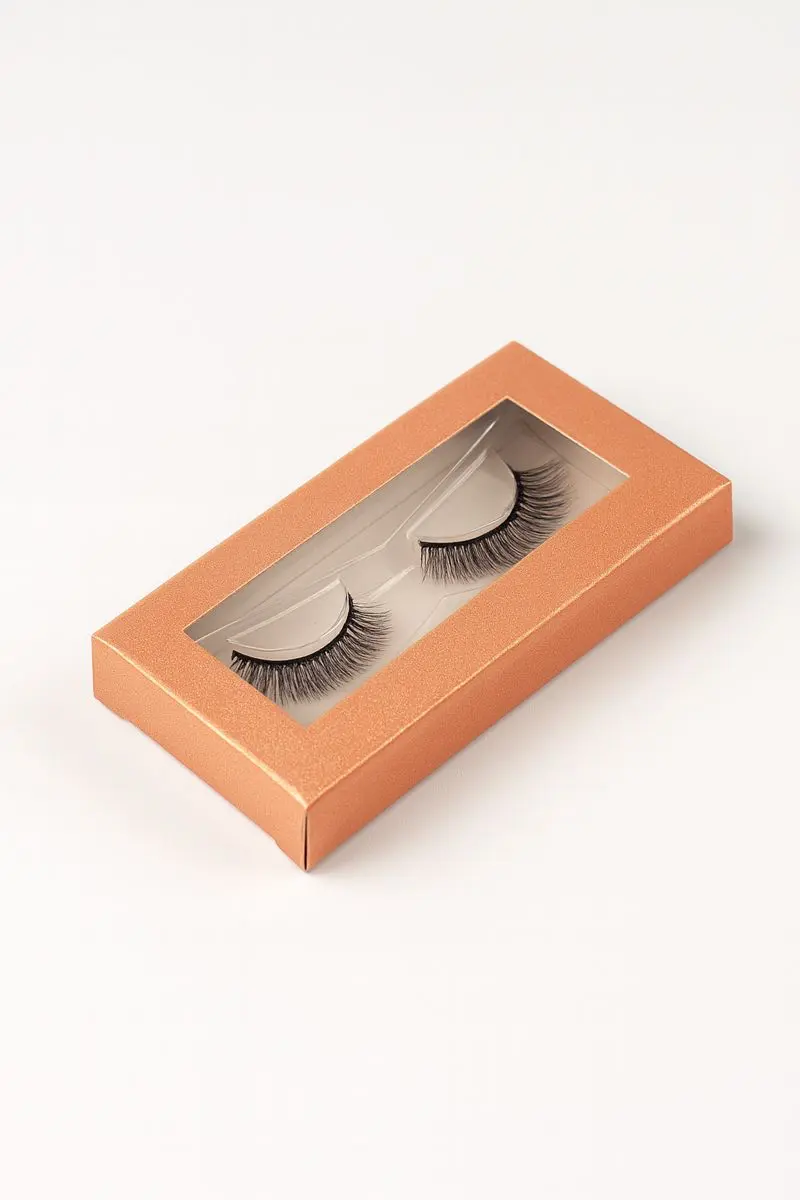 Custom Printed Eyelash Boxes 1 glittery lash box with cutout window