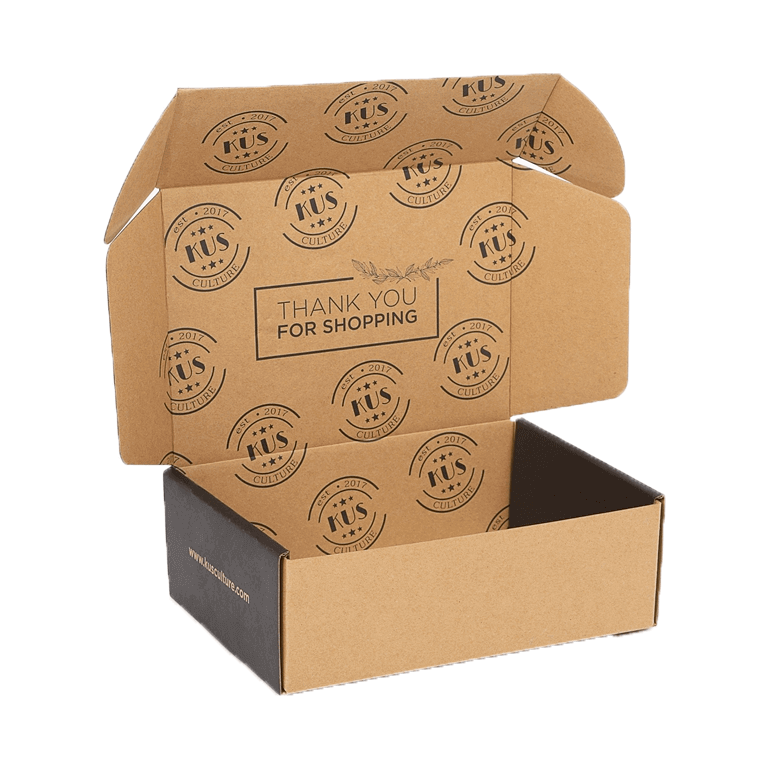 Custom Custom Print Logo Brown Cardboard Packaging Carton Kraft