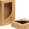 kraft paperboard box with die cut window