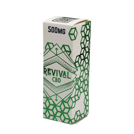 tuck end style dropper bottle box with foiling pattern