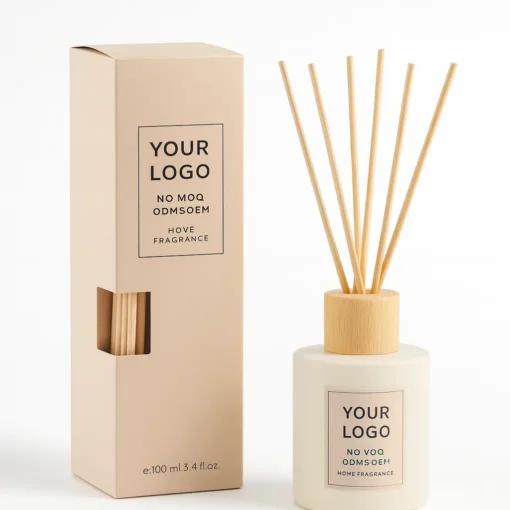 packaging for reed diffuser with cutout
