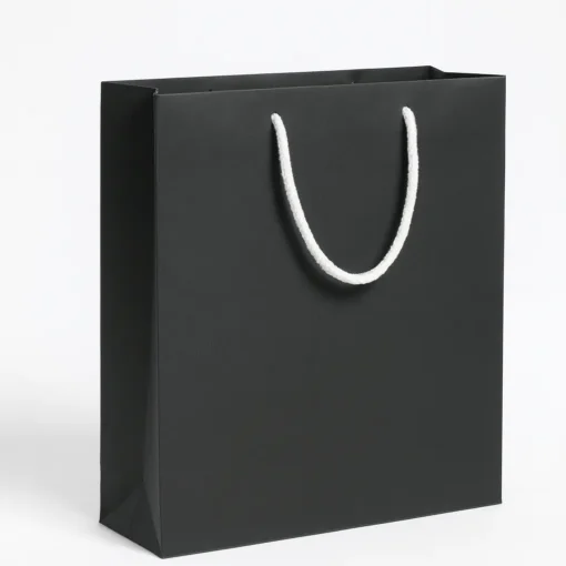 black paper bag mockup