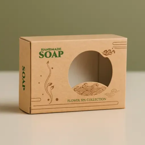 Custom Kraft Soap Boxes 4 kraft soap box with window