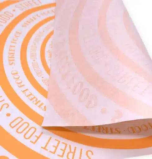 printed deli paper sheet view from two sides