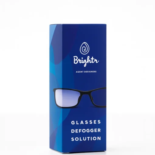reverse tuck end box for glasses defogger solution bottle