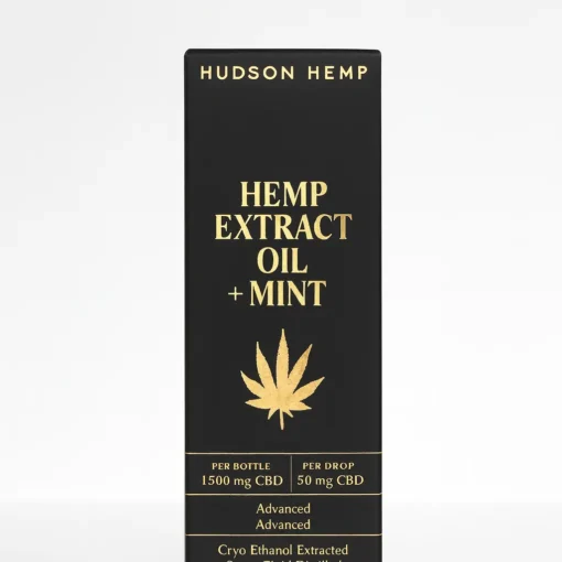 black reverse tuck box with foil stamping in gold